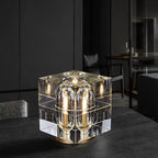 luxury crystal shade table lamp