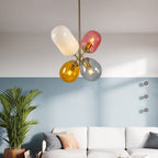 glass balloon gold pendant lights