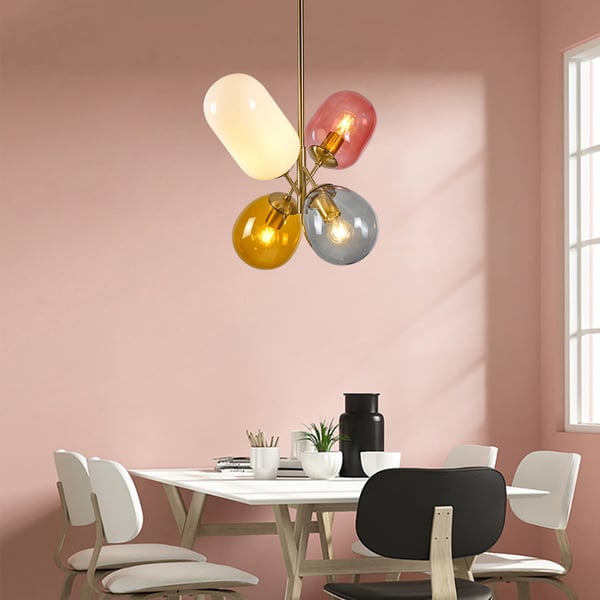 4-light multi-color hanging light