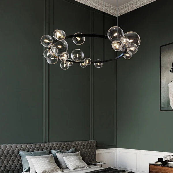 contemporary glass bubble chandelier