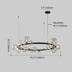 glass bubble chandelier lamp