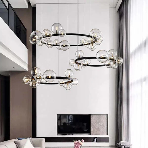 transparent bubble chandelier