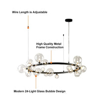 transparent bubble suspended lamp