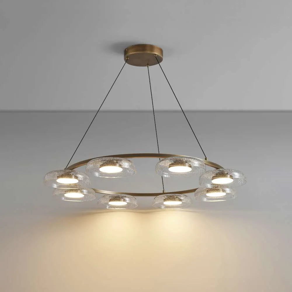 unique glass chandelier