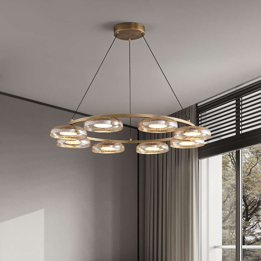 modern glass chandelier lighting