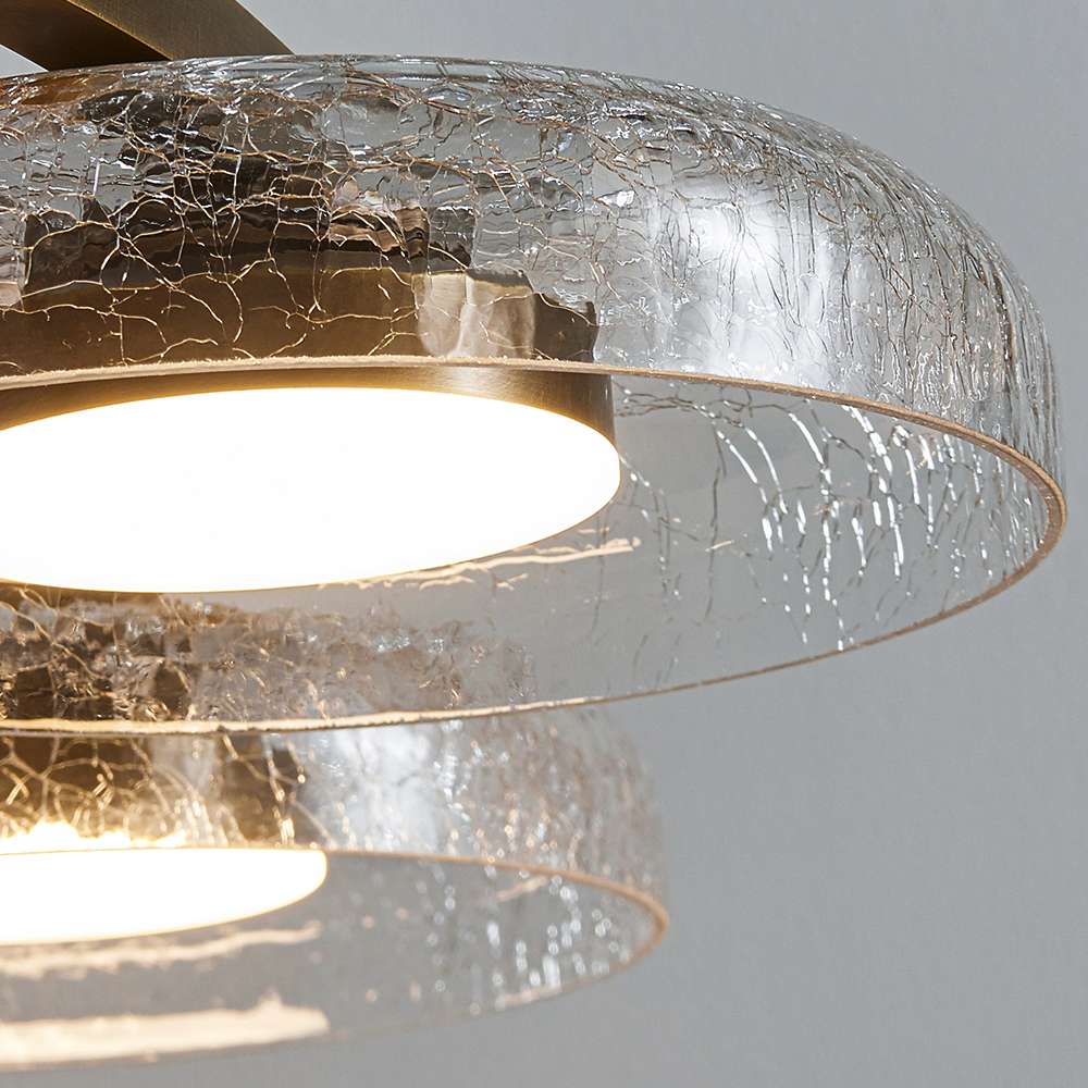 crackled glass chandelier