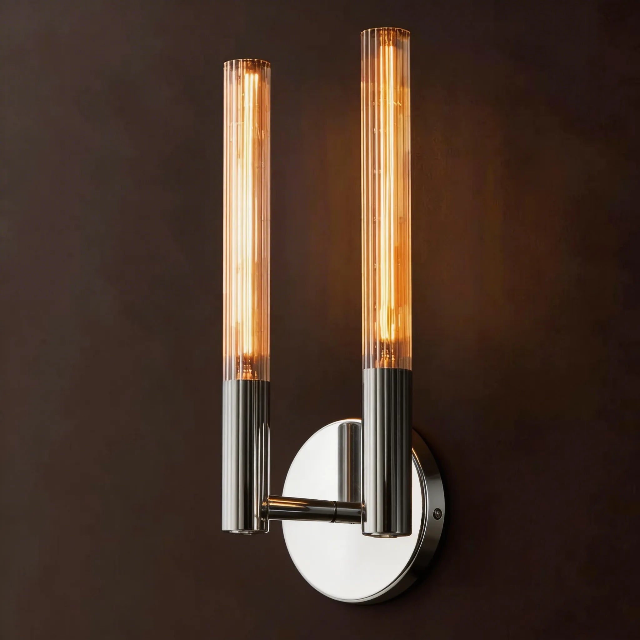 Glass Double Wall Sconce - View 3