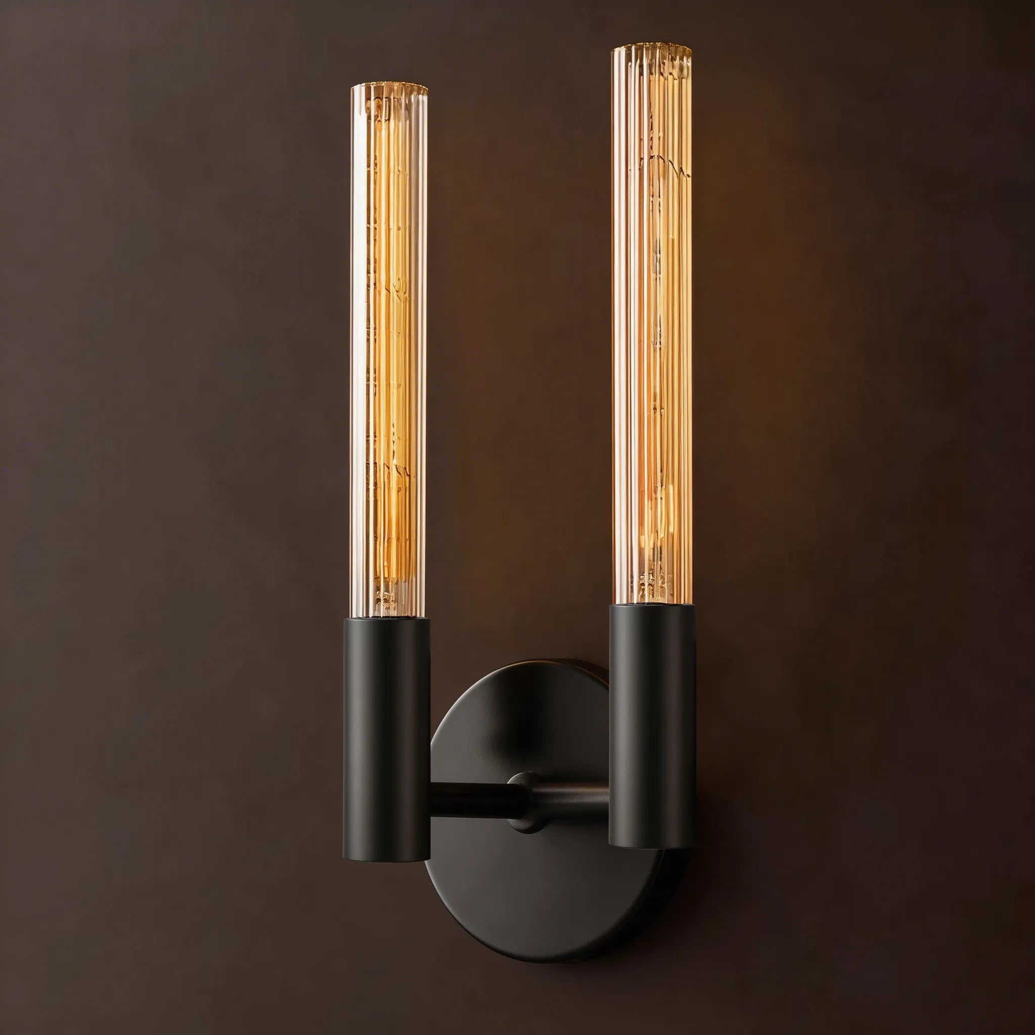 Glass Double Wall Sconce - View 2