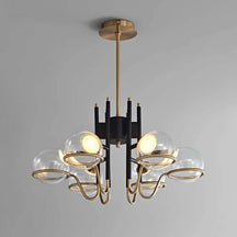 glass globe chandelier