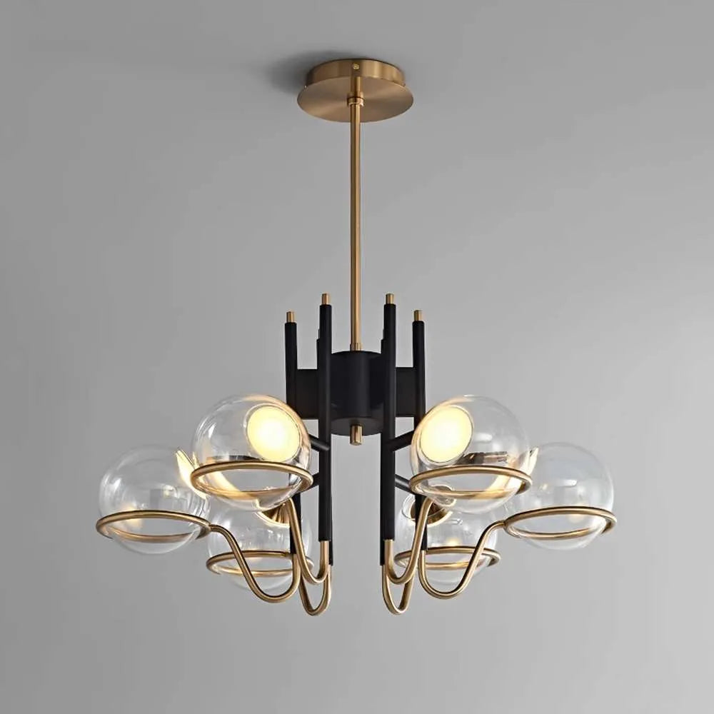 glass globe chandelier