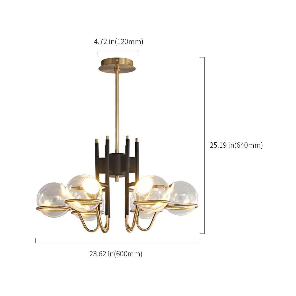 art deco bubble chandelier