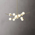 Modern Glass Globe Sputnik Chandelier – Gold Light Fixtures