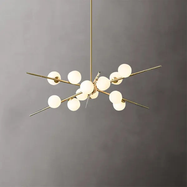Modern Glass Globe Sputnik Chandelier – Gold Light Fixtures
