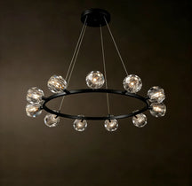 Glass Round Chandelier - View 2