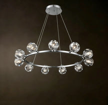 Glass Round Chandelier - View 3