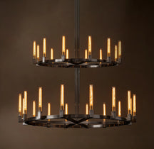 Glass Round Chandelier 72″ - View 2