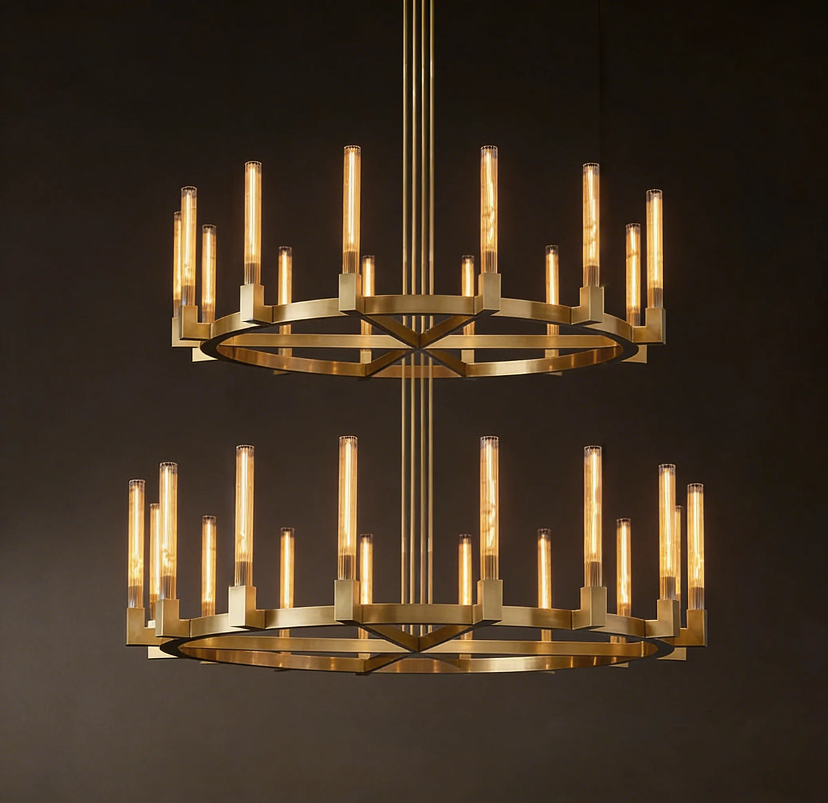 Glass Round Chandelier 72″
