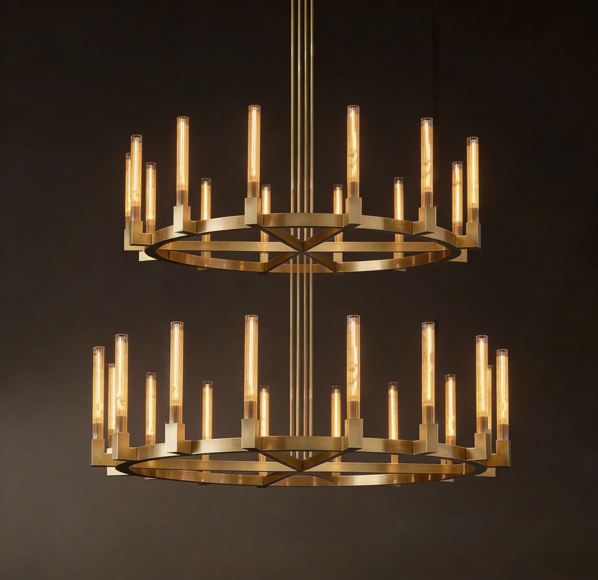 Glass Round Chandelier 72″