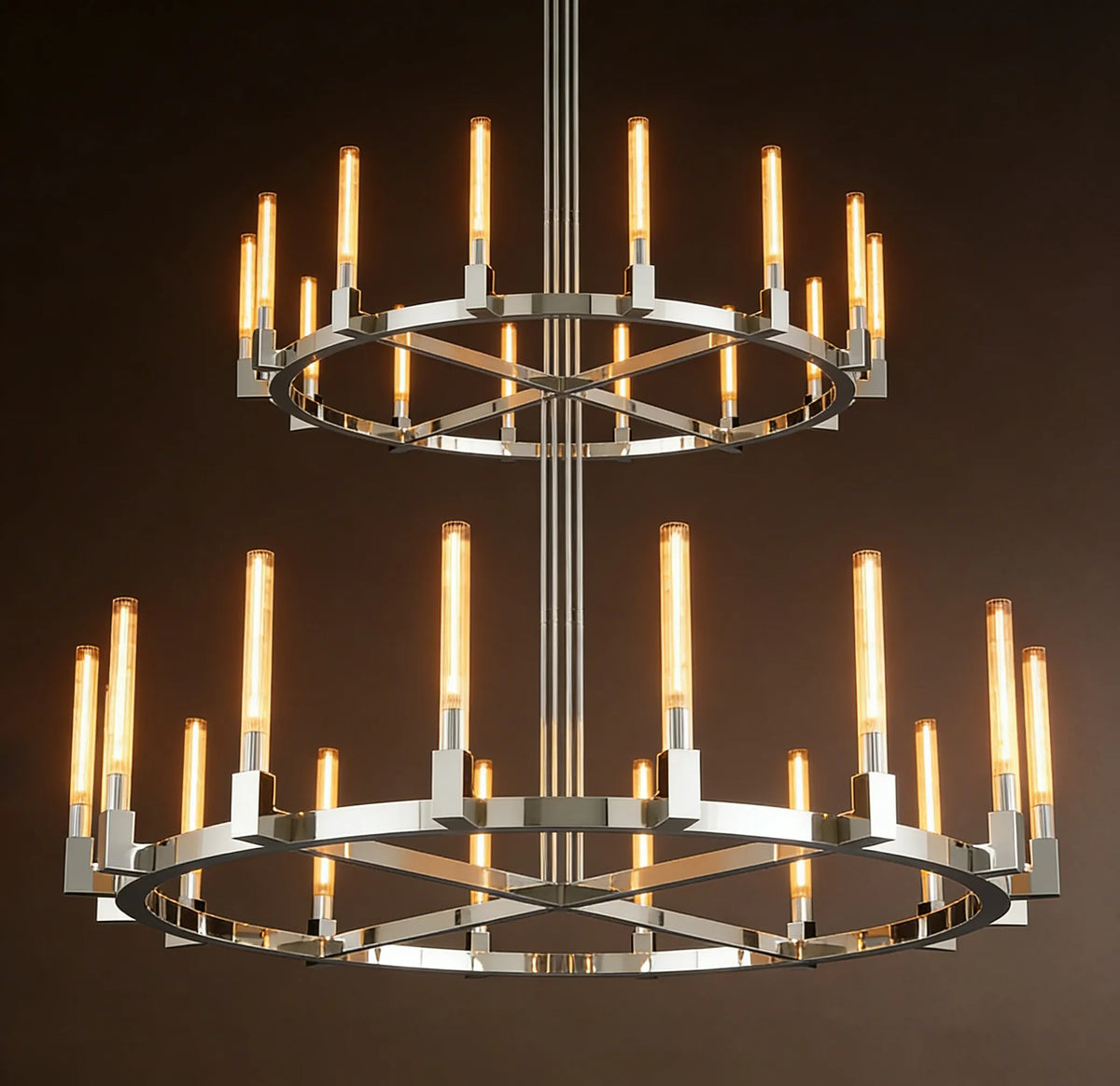 Glass Round Chandelier 72″ - View 3
