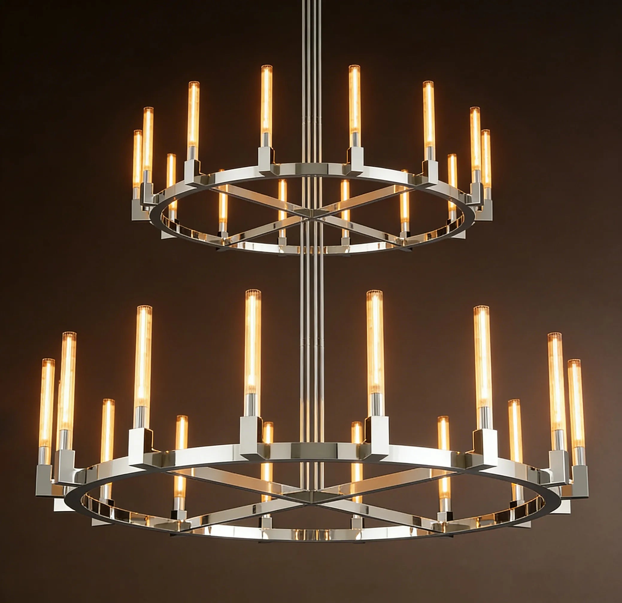 Glass Round Chandelier 72″ - View 3