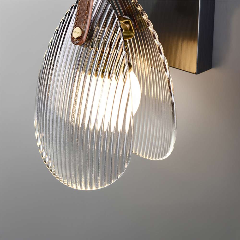glass shell wall light