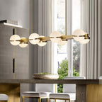 modern gold and white chandelier