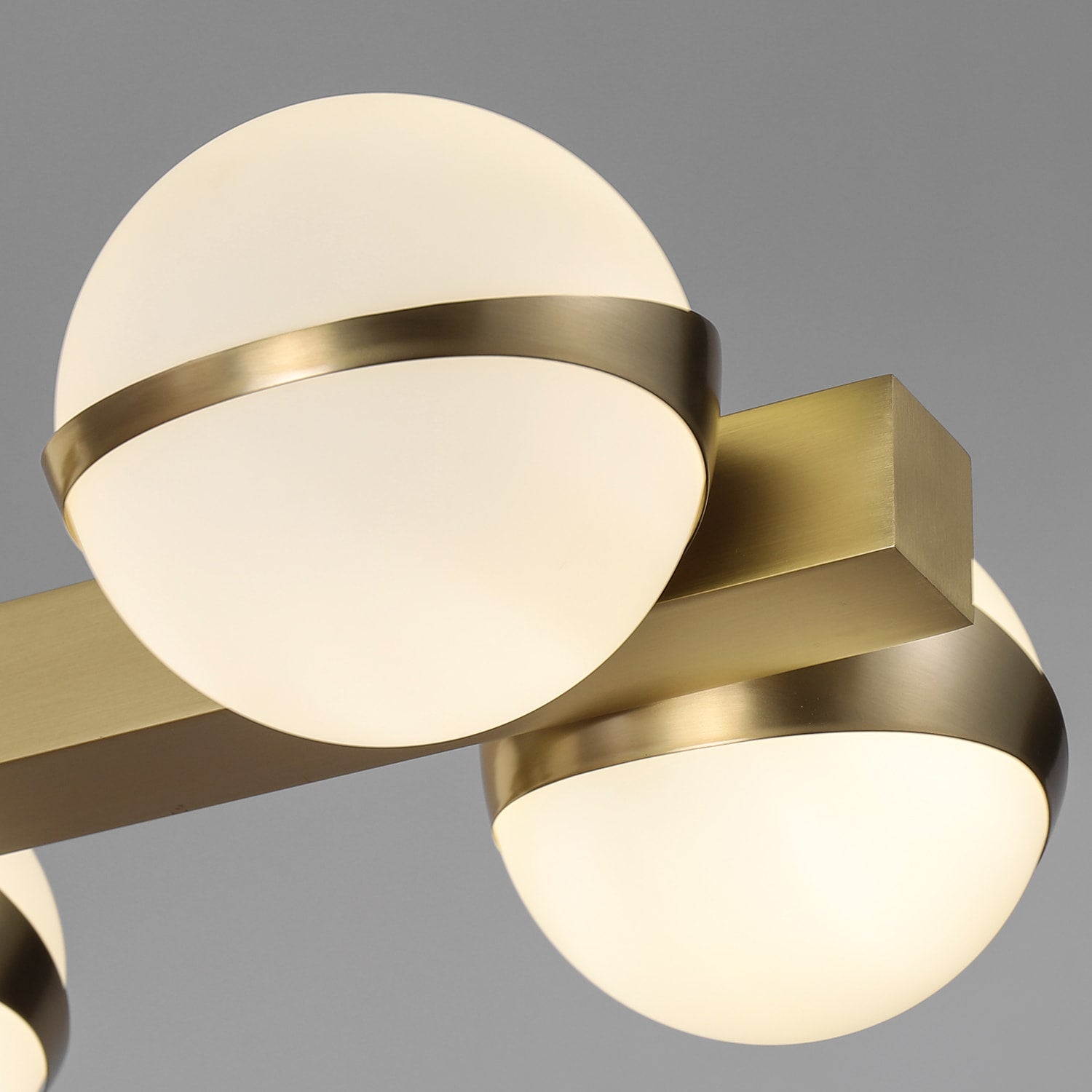 gold and white island chandelier