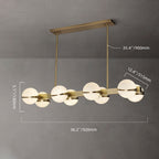 island glass chandelier