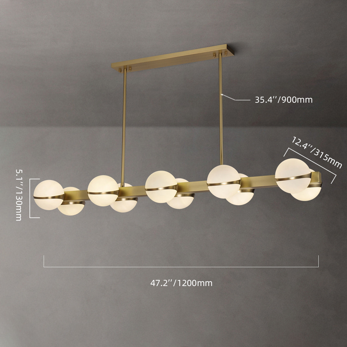 modern gold island chandelier
