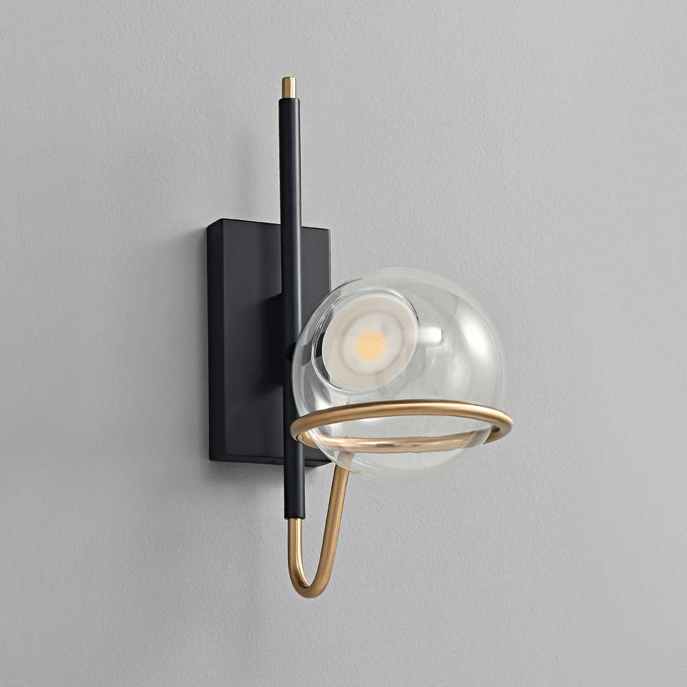 globe glass wall light
