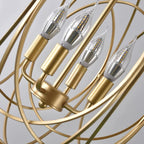 orb chain suspended chandelier