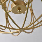 gold iron geometric chandelier