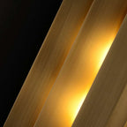 geometric brass wall light