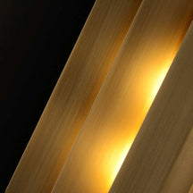 geometric brass wall light