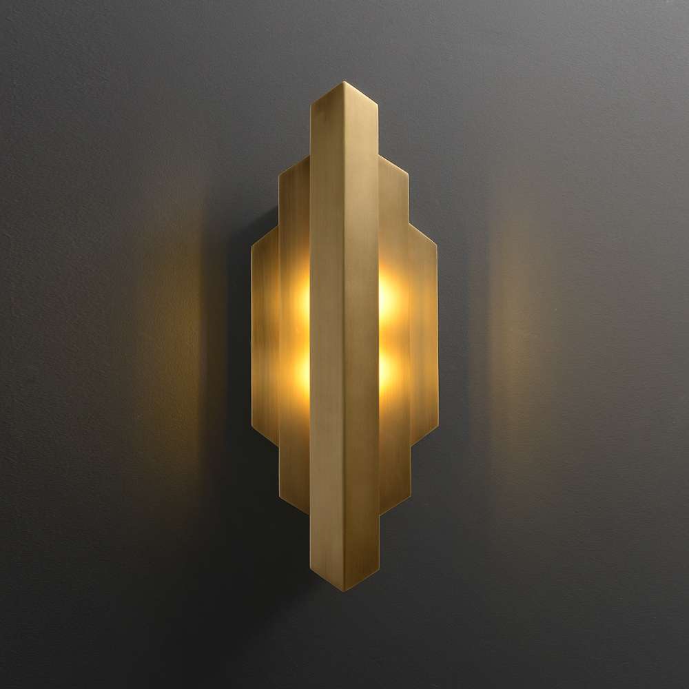 brass wall light