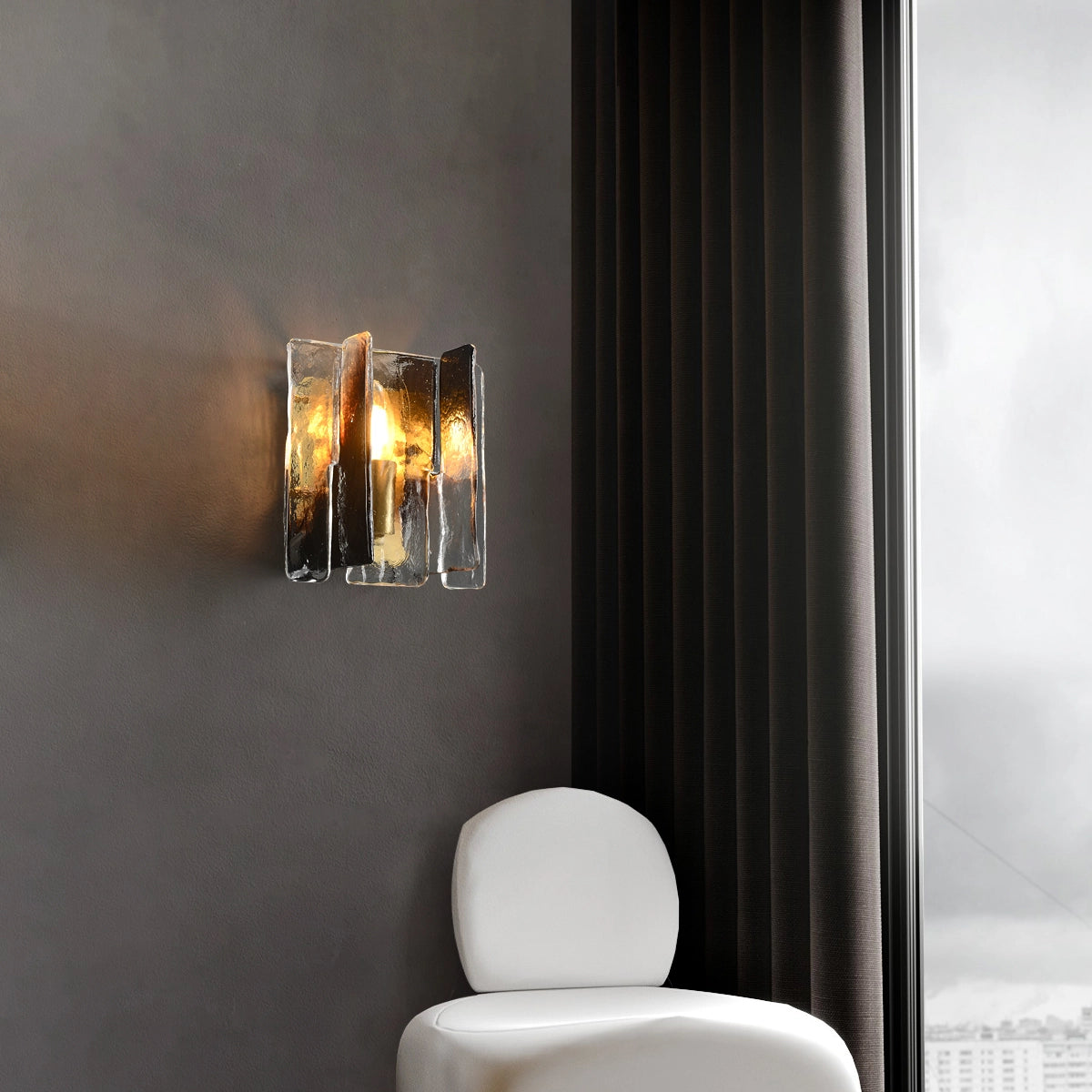 glass wall sconce