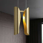 2-light brass pendant