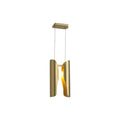 modern metallic curl pendant