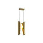 modern metallic curl pendant