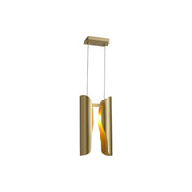 modern metallic curl pendant