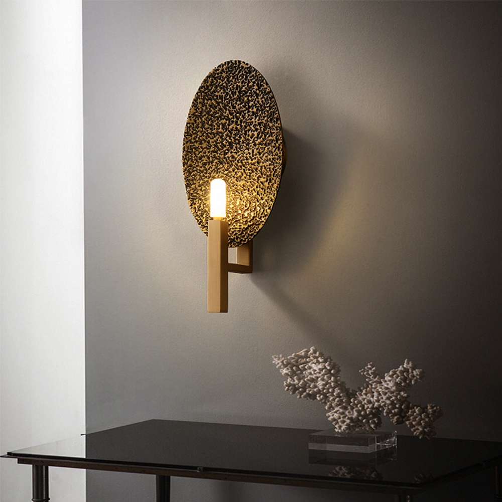 handcrafted brass wall lamp