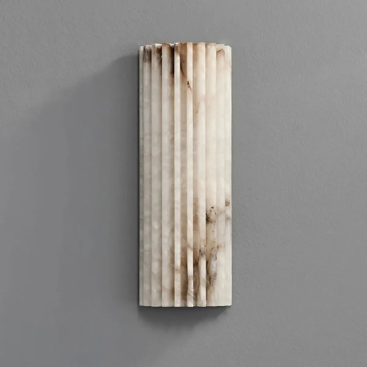 Hand‑Carved Alabaster Wall Light – Built‑In LED with Sculptural Design