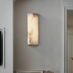 Hand‑Carved Alabaster Wall Light – Built‑In LED with Sculptural Design - View 5