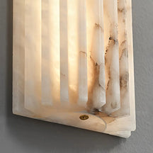 Hand‑Carved Alabaster Wall Light – Built‑In LED with Sculptural Design - View 6