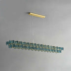 hand-crafted glass island chandelier