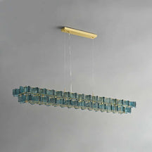 hand-crafted glass island chandelier