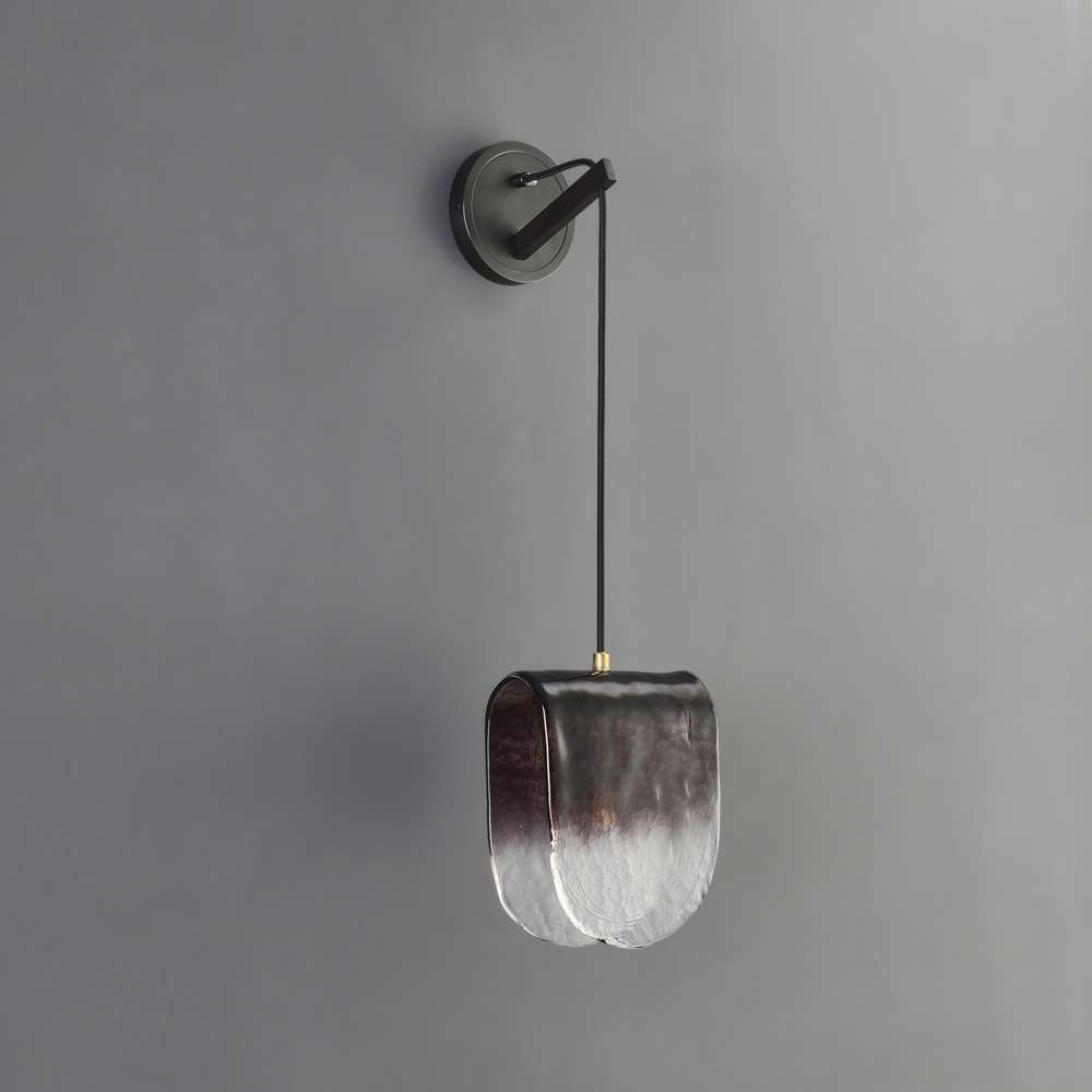 smoky gray wall sconces
