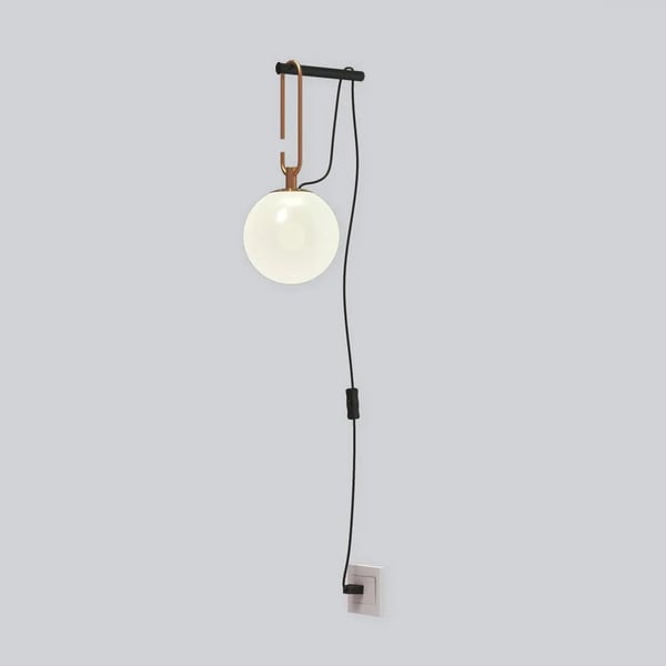 hanging globe glass wall sconce