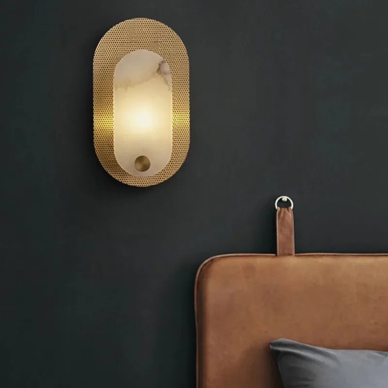 Harlan Alabaster Wall Light | Artistic Indoor Glow for Modern Living Spaces - View 4