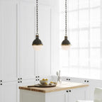 13 1/4" wide white pendant